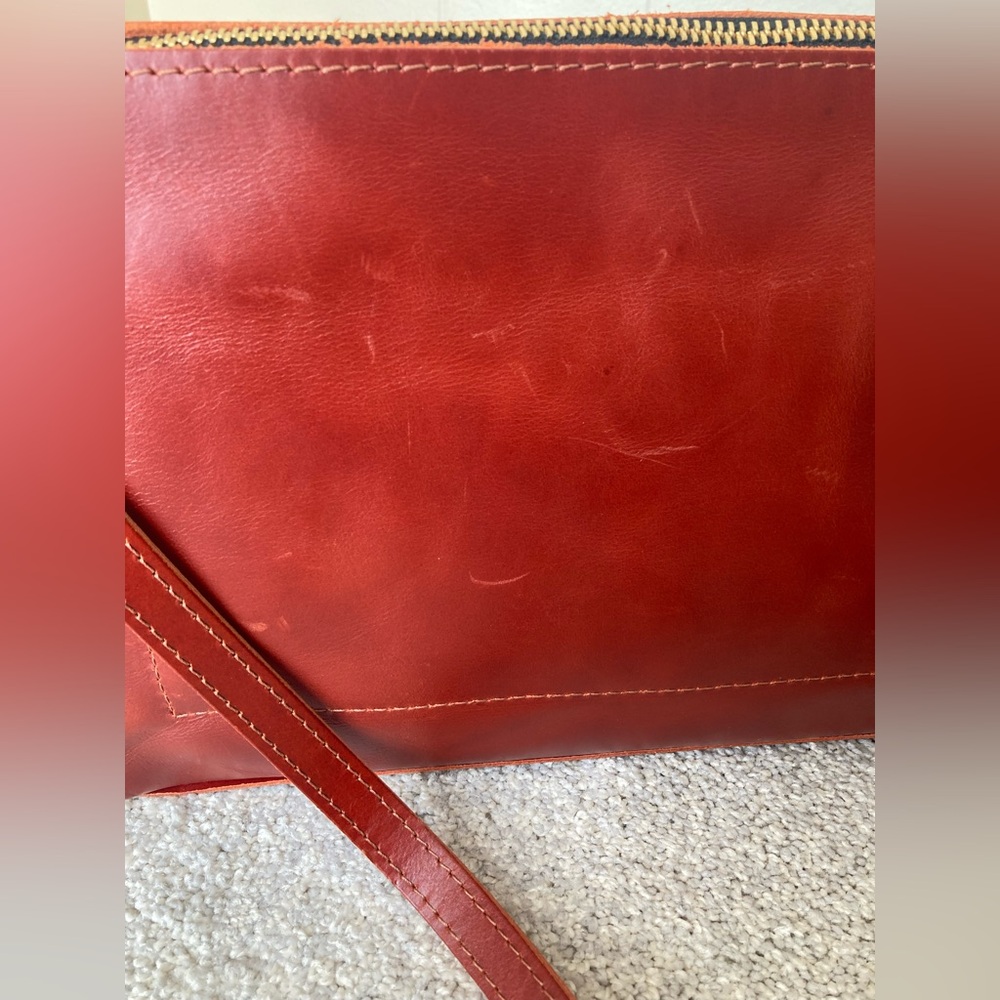 Portland Leather Goods PLG Large Poppy Crossbody Bag Handbag Purse Cowboy Sunset - Picture 3 of 8
